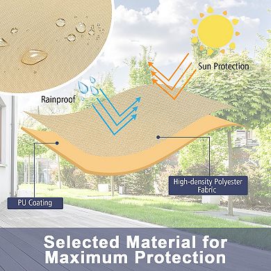 Patio Furniture Cover with Padded Handles and Adjustable Click Close Straps