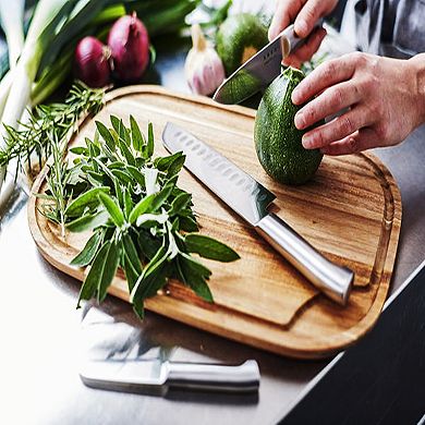 Smeg Wooden Cutting Board Single-Sided Round - 28x42cm