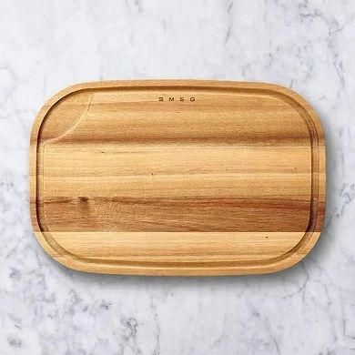 Smeg Wooden Cutting Board Single-Sided Round - 28x42cm