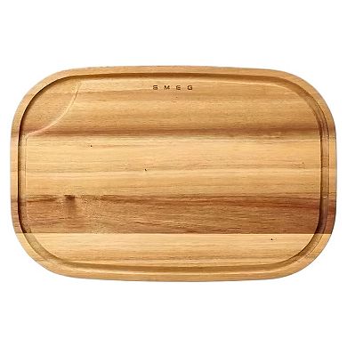 Smeg Wooden Cutting Board Single-Sided Round - 28x42cm
