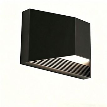 4.7 in Hardwired Wall Sconce Black Triangle Plastic 5CCT Dimmable with Memory for Hallway