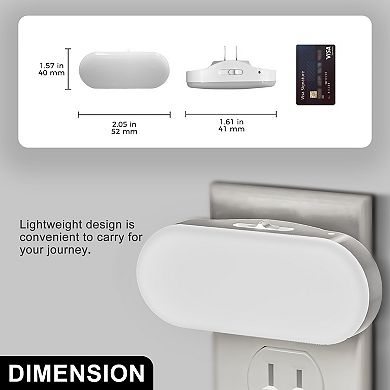 0.7W Light Sensor Integrated LED Night Light High Brightness RGB White Plug in 2 Pack