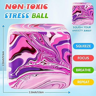 Fidget Toys Squishy Stress Cube, Stress Balls Squishies Stress Relief, Ice Squishy Cube Sugar Balls