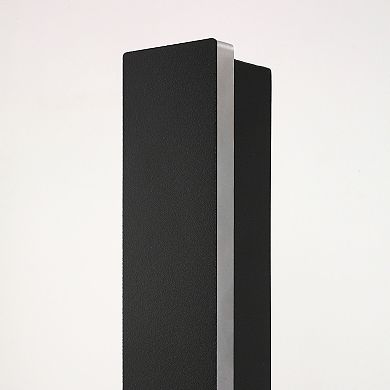 23.6in Outdoor Wall Sconce IP67 Waterproof 12W Integrated LED 3000K Black Linear for Patio