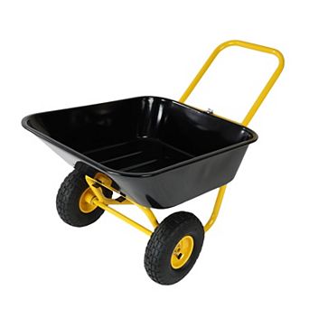 Two-Wheeled Garden Cart with 10" Pneumatic Tires and Leakproof Design