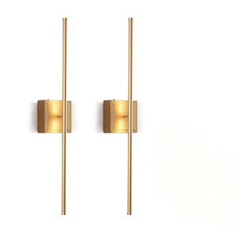 28 in Rechargeable LED Wall Lights 2 Pack Gold 6000mAh Dimmable 3000K Warm White for Bedroom