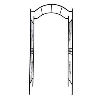 Metal Garden Arch Climbing Plants Support Arch Outdoor Black Garden Arbors