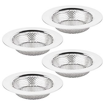4 Pack Stainless Steel Kitchen Sink Drain Strainer Wide Rim 4.4 inch
