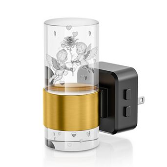0.5W Plug In LED Night Light, Acrylic, Decorative Amber 3000K, Slide Adjustable, 1 Pack