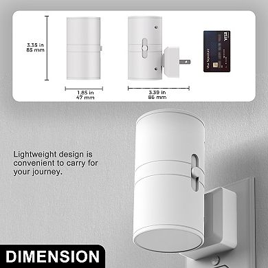 1W Integrated LED Plug In Night Light Blue Glow Dimmable Light Sensor 2 Pack for Bedroom or Hallway