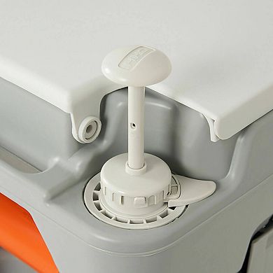 Portable 5.3 Gallon Travel Toilet with Piston Pump Flush