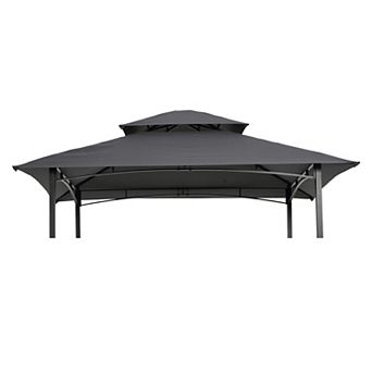8x5 FT BBQ Gazebo Replacement Canopy, Double Layer Grill Canopy Top Without Frame