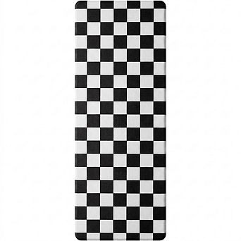 Checkered Kitchen Mat Set Anti Fatigue Waterproof Non Slip Foam Floor Rugs