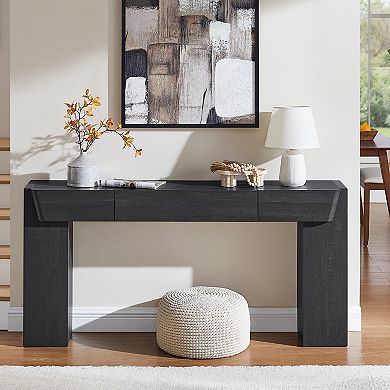 Modern 63" Console Table, Entryway Table with Storage, Wood Sofa Table for Hallway, Living Room