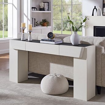 Modern 63" Console Table, Entryway Table with Storage, Wood Sofa Table for Hallway, Living Room