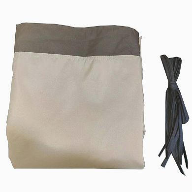 12x9ft Canopy Replacement Top, Polyester Waterproof UV-Resistant Awning for Curved Pergola Structure