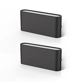 1 Light Black Dimmable LED Night Light Plug in with Dusk to Dawn Soft White 3000K for Bedroom 2-Pack