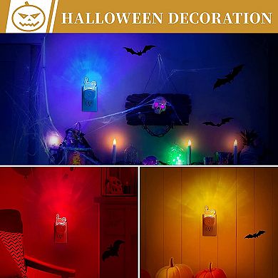 0.5W Plug In Color Changing Night Light, Dusk to Dawn Sensor, for Kids Room, 2-Pack