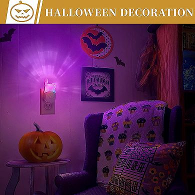 0.5W Plug In Color Changing Night Light, Dusk to Dawn Sensor, for Kids Room, 2-Pack