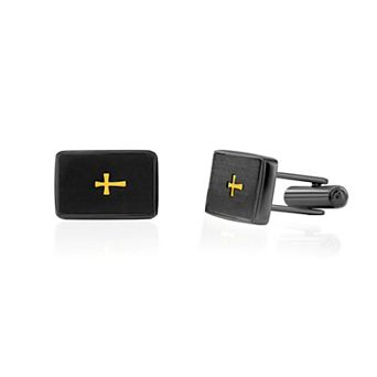 Men's Metallo Stainless Steel Cross Cuff Links