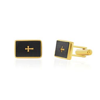 Men's Metallo Stainless Steel Cross Cuff Links