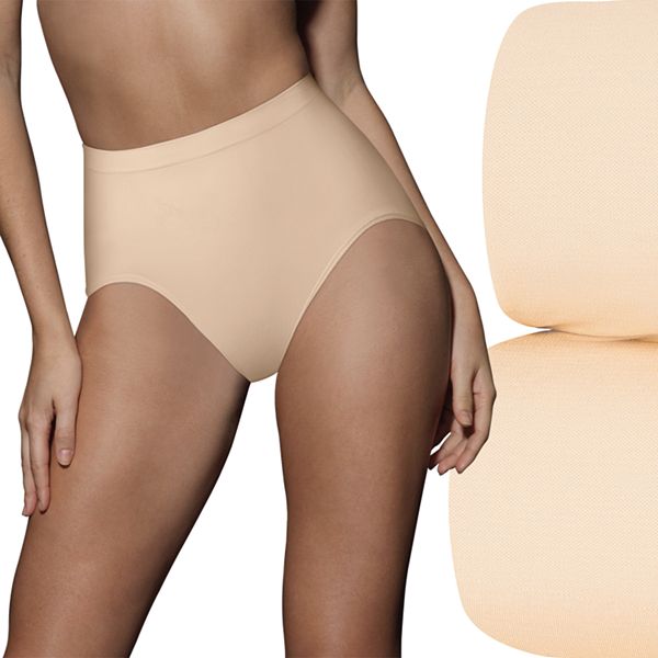 Pack of 2 Bali Women's Smoothers Shapewear Cotton Brief with Light Control