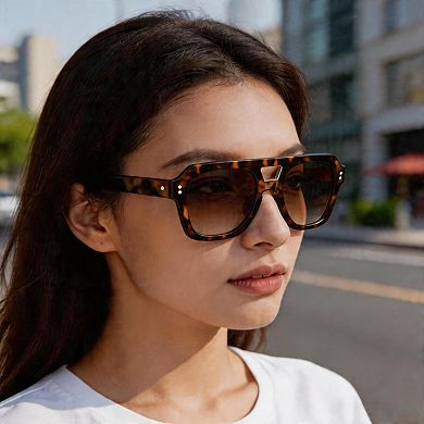 Kaelin Home Retro Thick Polarized Aviator Sunglasses