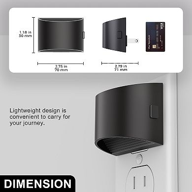 1W Color Changing Integrated LED Semi Crescent Wall Like Night Light Button Adjustable Light 2 Pack