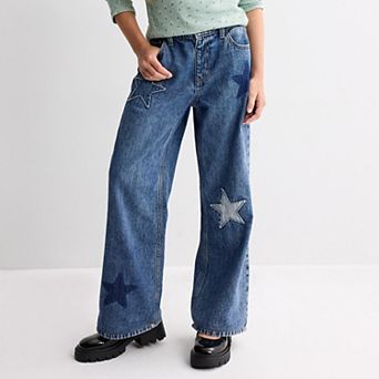 Girls 6-20 SO® Star Denim Wide Leg Jeans in Regular & Plus Size