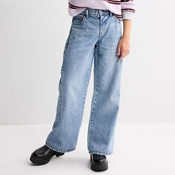 Girls 6-20 SO® Rhinestone Butterfly Wide Leg Jeans in Regular & Plus Size