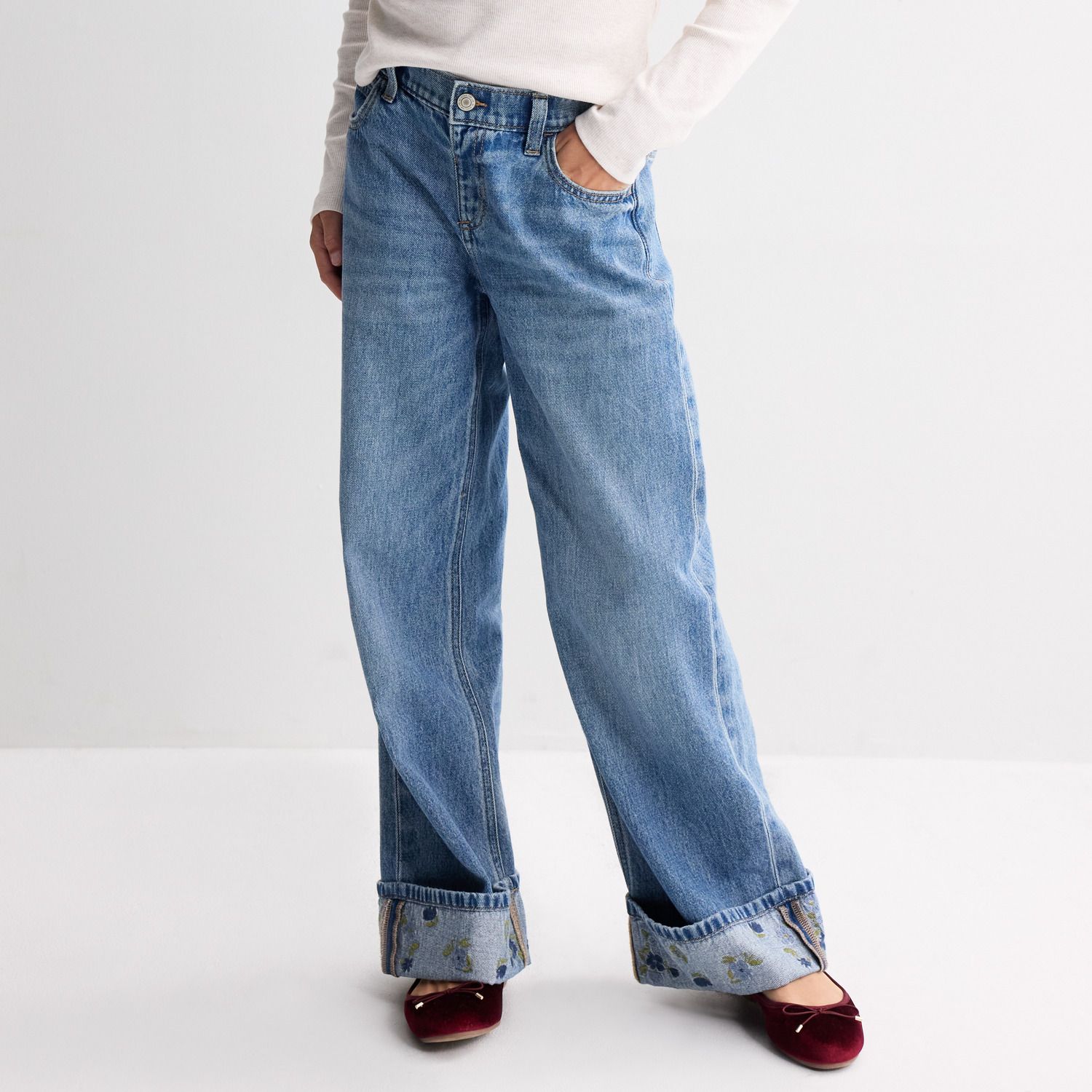 Джинсы SO® Roll Cuff Denim Jeans для девочек