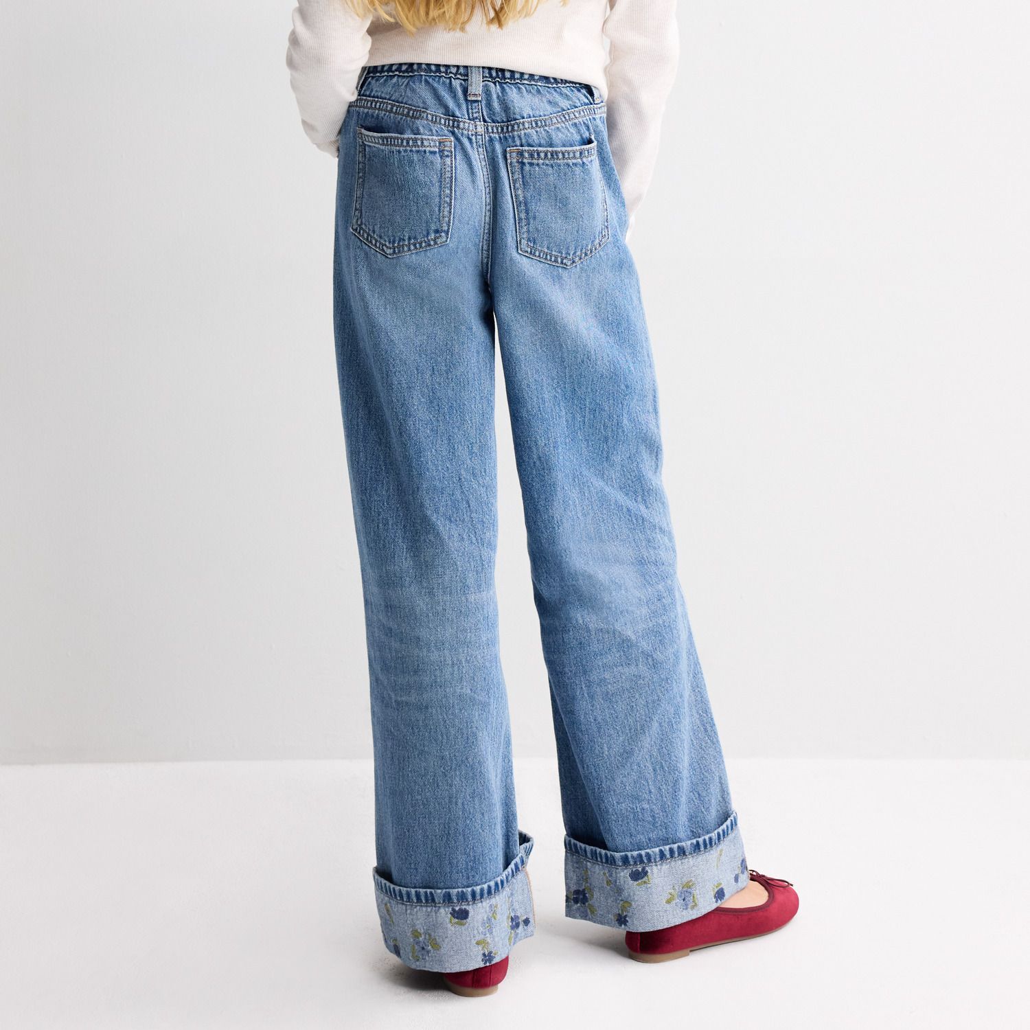 Джинсы SO® Roll Cuff Denim Jeans для девочек — фото 2