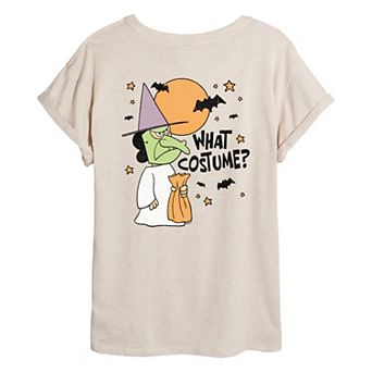 Juniors' Peanuts Lucy "What Costume?" Halloween Oversized Tee