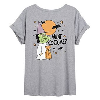 Juniors' Peanuts Lucy "What Costume?" Halloween Oversized Tee