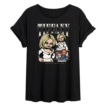Juniors' Chucky Tiffany Doll Oversized Tee