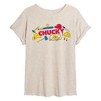 Juniors' Chucky Icons Oversized Tee
