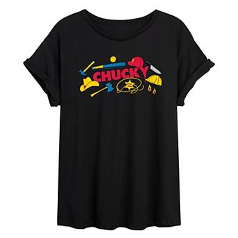 Juniors' Chucky Icons Oversized Tee