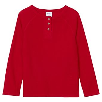 Boys 4-20 Lands' End Long Sleeve Waffle Henley Shirt