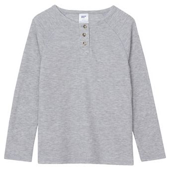 Boys 4-20 Lands' End Long Sleeve Waffle Henley Shirt