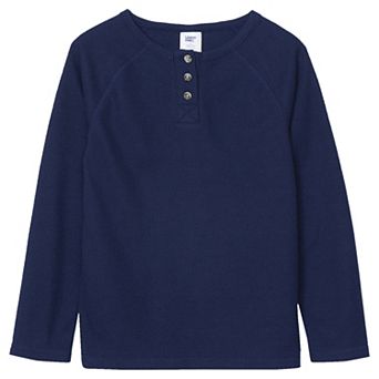 Boys 4-20 Lands' End Long Sleeve Waffle Henley Shirt