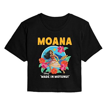 Juniors' Disney's Moana "Made In Motunui" Cropped Tee