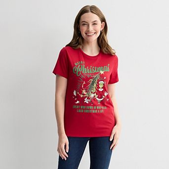 Women's The Grinch 'Merry Christmas Who-Ville' Short Sleeve Graphic Tee