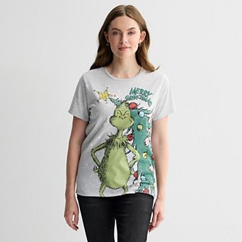 Women's 'Merry Grinchmas' Holiday Short Sleeve Graphic Tee