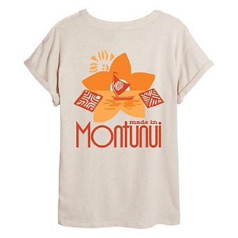 Juniors' Disney's Moana "Made In Motunui" Oversized Tee