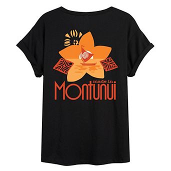 Juniors' Disney's Moana "Made In Motunui" Oversized Tee