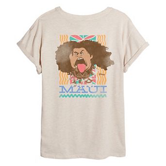 Juniors' Disney's Moana Maui Whetero Oversized Tee