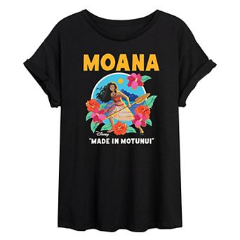 Juniors' Disney's Moana "Made In Motunui" Oversized Tee