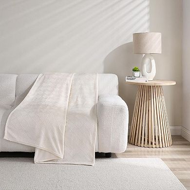 Kate Aurora Ultra Soft and Plush Hypoallergenic Boston Geo Accent Fleece Throw Blanket