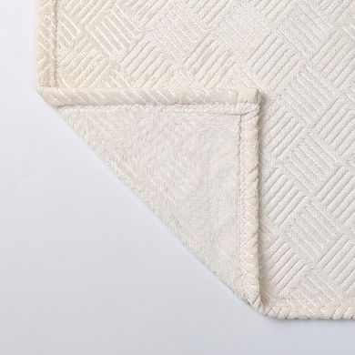 Kate Aurora Ultra Soft and Plush Hypoallergenic Boston Geo Accent Fleece Throw Blanket