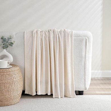 Kate Aurora Ultra Soft and Plush Hypoallergenic Boston Geo Accent Fleece Throw Blanket